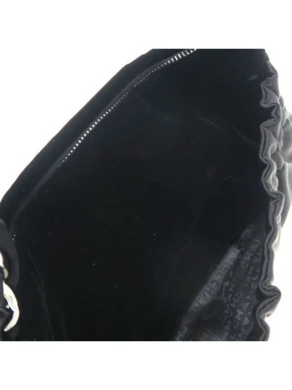 Chanel Bellows Satin Chain Clutch